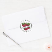 Personalisierte Backstopfen - Himbeeren Runder Aufkleber (Umschlag)