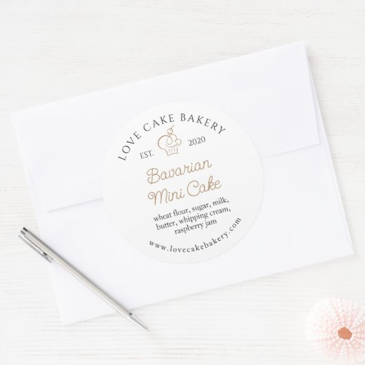 Personalisierte Backwaren Runder Aufkleber (Umschlag)