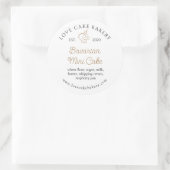 Personalisierte Backwaren Runder Aufkleber (Tasche)