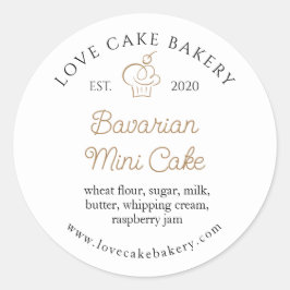 Personalisierte Backwaren Runder Aufkleber