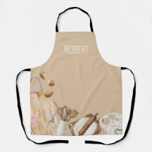 Personalisierte Backwerkzeuge, Khaki, Weiß, Blau