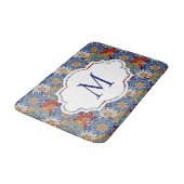 personalisierte Badematte aus leuchtendem Mandala (Schrägansicht)