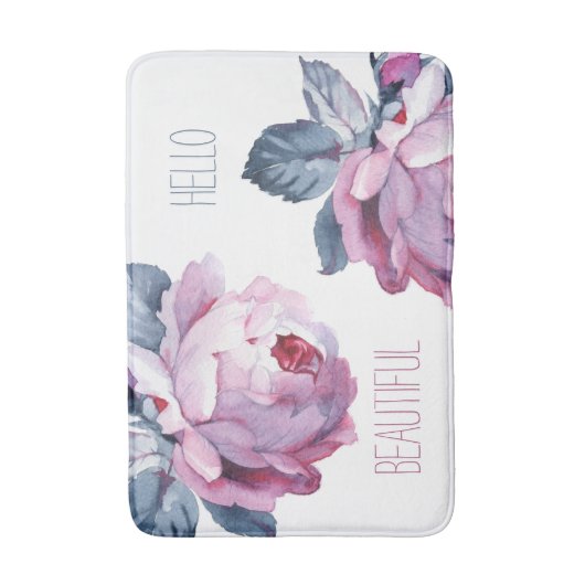 Personalisierte Badematte Hallo schön (Vorderseite Vertikal)