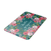 Personalisierte Badematte Hallo wunderschön (Schrägansicht)