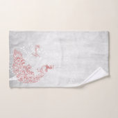 Personalisierte Badetücher aus Pink Peacock Badhandtuch Set (Handtuch)