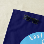 Personalisierte Badetücher - blauer Seeanker Strandtuch (Beispiel)