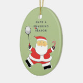 personalisierte Badminton-Kollektiv Keramik Ornament (Links)