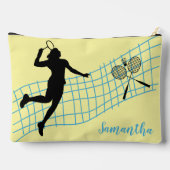 Personalisierte Badminton Lover Zubehörtasche (Rückseite)