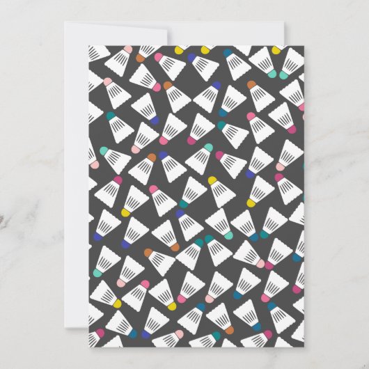 Personalisierte Badminton-Notecards Feiertagskarte (Vorderseite)
