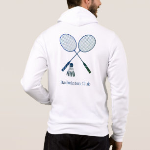 Personalisierte Badminton-Schläger Federbälle Hoodie