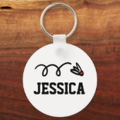 Personalisierte Badminton-Schlüsselanhänger mit ni Schlüsselanhänger (Vorderseite)