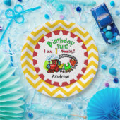 Personalisierte Bahn 1. Geburtstagspapier-Teller Pappteller (Party)