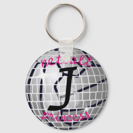 Personalisierte Ball-Princess in der Disko Schlüsselanhänger
