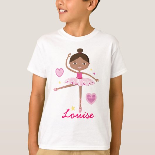 Personalisierte Ballerina B T-Shirt (Vorderseite)