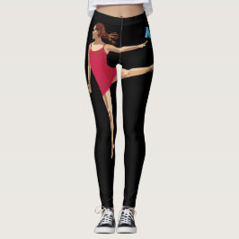 Personalisierte Ballerina-Ballett-Tanzen-Leggings Leggings