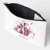 Personalisierte Ballerina Ballettschuhe Makeup Bag Zubehörtasche (Offen)