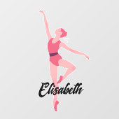 Personalisierte Ballerina Fensterverkleidung - Ind Fensteraufkleber (Blatt)