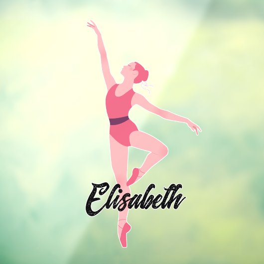 Personalisierte Ballerina Fensterverkleidung - Ind Fensteraufkleber (Blatt 3)
