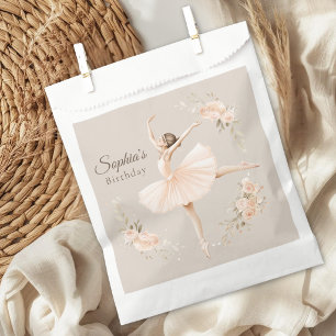 Personalisierte Ballerina-Geburtstagsfeier in Rosa Geschenktütchen