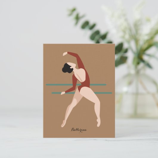 Personalisierte Ballerina-Geschenk Postkarte (Stehend Vorderseite)