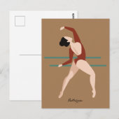 Personalisierte Ballerina-Geschenk Postkarte (Vorne/Hinten)