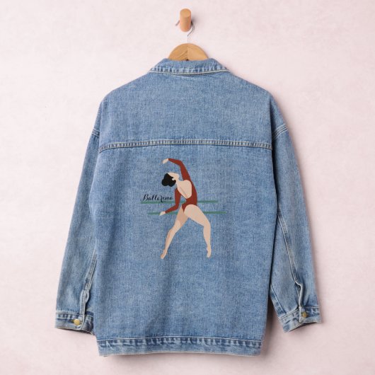 Personalisierte Ballerina-Geschenk Postkarte Jeansjacke (Hangar)