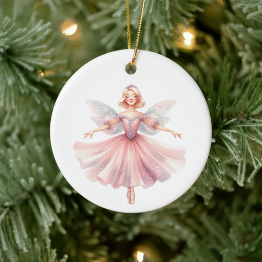 Personalisierte Ballerina Nutcracker Suite Keramik Ornament (Baum)