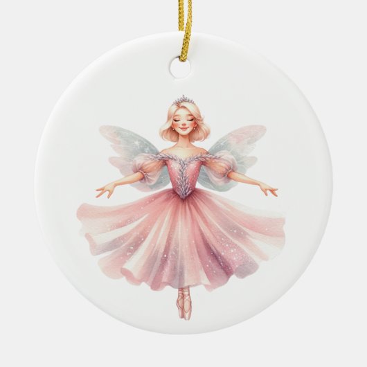 Personalisierte Ballerina Nutcracker Suite Keramik Ornament (Vorne)