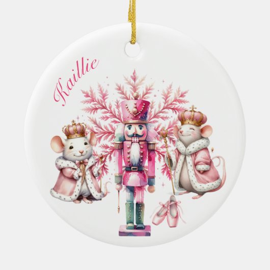 Personalisierte Ballerina Nutcracker Suite Keramik Ornament (Hinten)