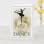 Personalisierte Ballerina Raffinierte Balletttanze Karte (Gelbe Blume)