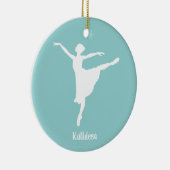 Personalisierte Ballerina-Silhouette Keramik Ornament (Rechts)