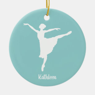 Personalisierte Ballerina-Silhouette Keramik Ornament