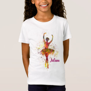 Personalisierte Ballerina-Tanz-Mädchen-hübscher T-Shirt