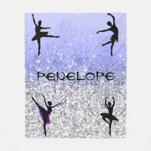 Personalisierte Ballerina-Tänzerin Fleecedecke