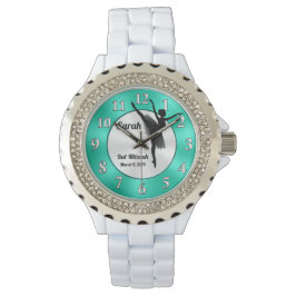 Personalisierte Ballerina Watch, Bat Mitzvah Gesch Armbanduhr