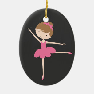 Personalisierte Ballerina-Weihnachtsverzierung Keramik Ornament