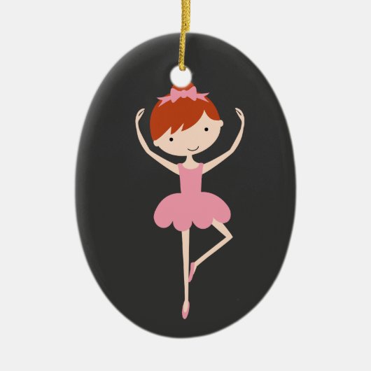Personalisierte Ballerina-Weihnachtsverzierung Keramik Ornament (Vorne)