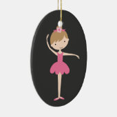 Personalisierte Ballerina-Weihnachtsverzierung Keramik Ornament (Rechts)