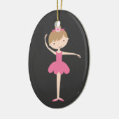 Personalisierte Ballerina-Weihnachtsverzierung Keramik Ornament (Links)