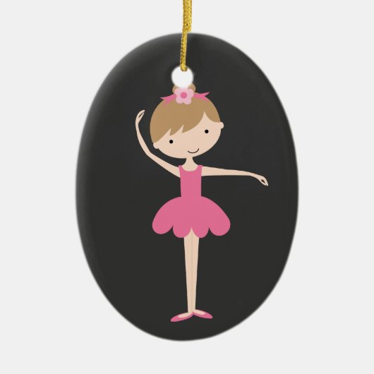 Personalisierte Ballerina-Weihnachtsverzierung Keramik Ornament (Vorne)
