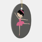 Personalisierte Ballerina-Weihnachtsverzierung Keramikornament (Rechts)