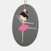 Personalisierte Ballerina-Weihnachtsverzierung Keramikornament (Links)