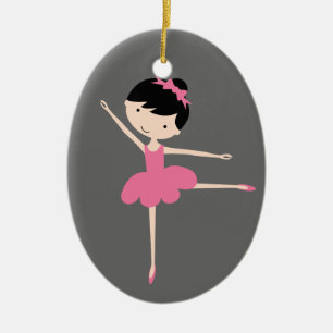 Personalisierte Ballerina-Weihnachtsverzierung Keramikornament