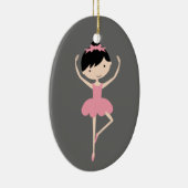 Personalisierte Ballerina-Weihnachtsverzierung Keramikornament (Rechts)