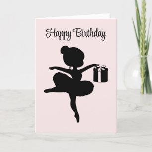 Personalisierte Ballerina zum Geburtstag Karte