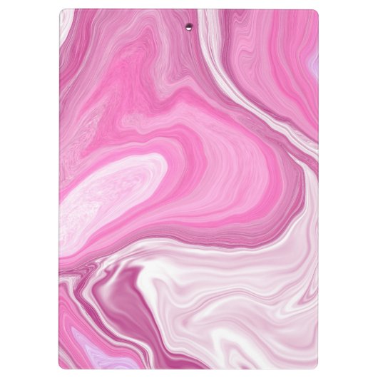 Personalisierte Ballet Slippers Rosa und Weiß Marm Klemmbrett (Rückseite)