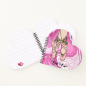 Personalisierte Ballet Slippers Rosa und Weiß Marm Notizblock (Innenseite)