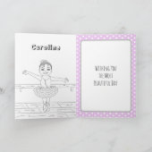 Personalisierte Ballett Slippers Ballerina Geburts Karte (Innenseite)