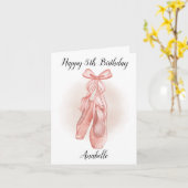 personalisierte Ballettkarte zum 5. Geburtstag Karte (Gelbe Blume)