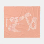 Personalisierte Ballettschuh-Typografie  Fleecedecke (Vorderseite (Horizontal))